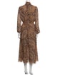 MISA Los Angeles Animal Print Midi Length Dress