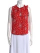 MISA Los Angeles Floral Print V-Neck Blouse