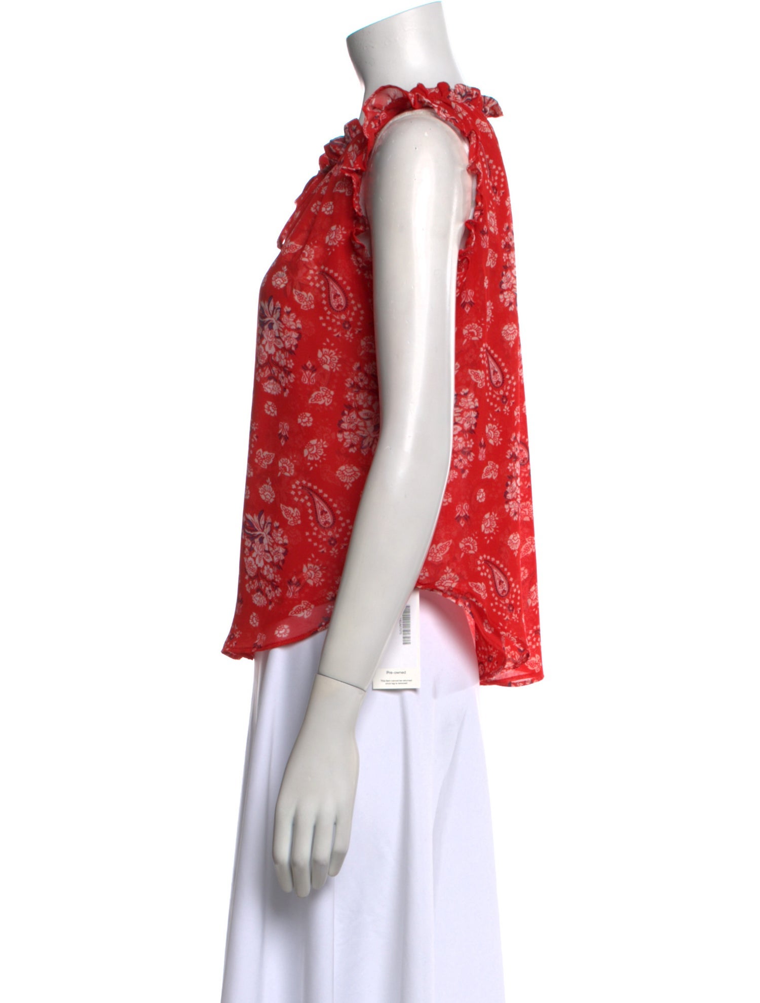 MISA Los Angeles Floral Print V-Neck Blouse