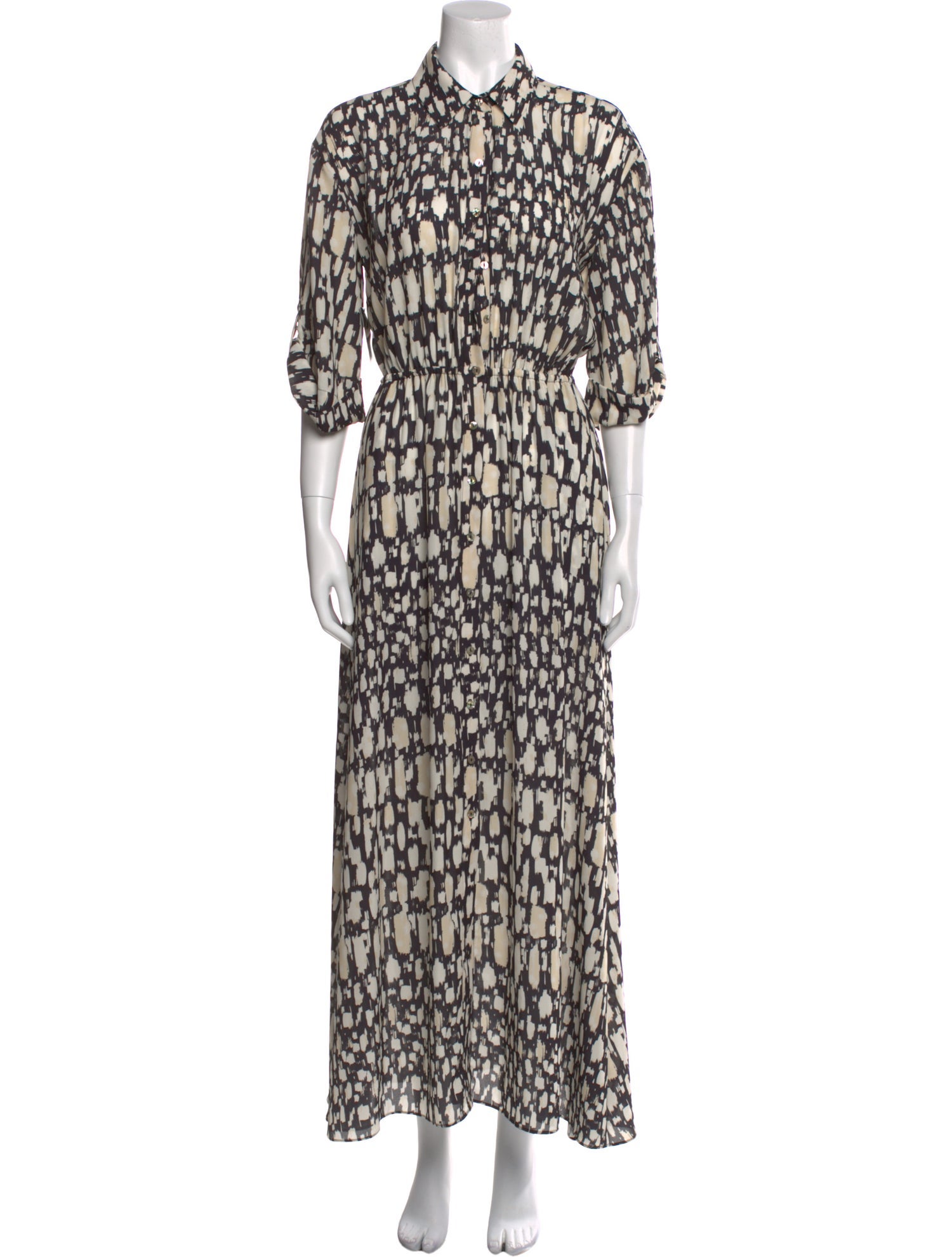 MISA Los Angeles Printed Long Dress