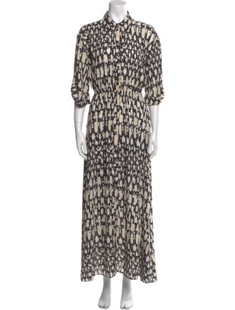 MISA Los Angeles Printed Long Dress