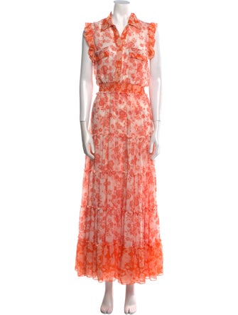 MISA Los Angeles Floral Print Long Dress