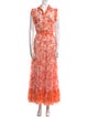 MISA Los Angeles Floral Print Long Dress
