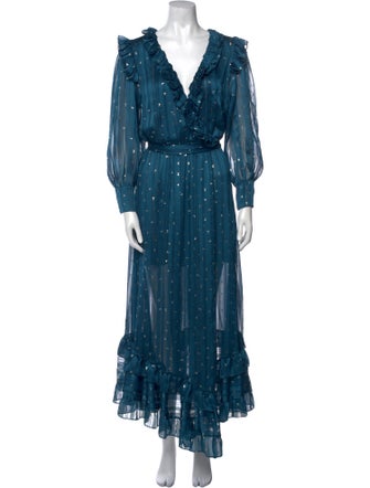 MISA Los Angeles Printed Long Dress