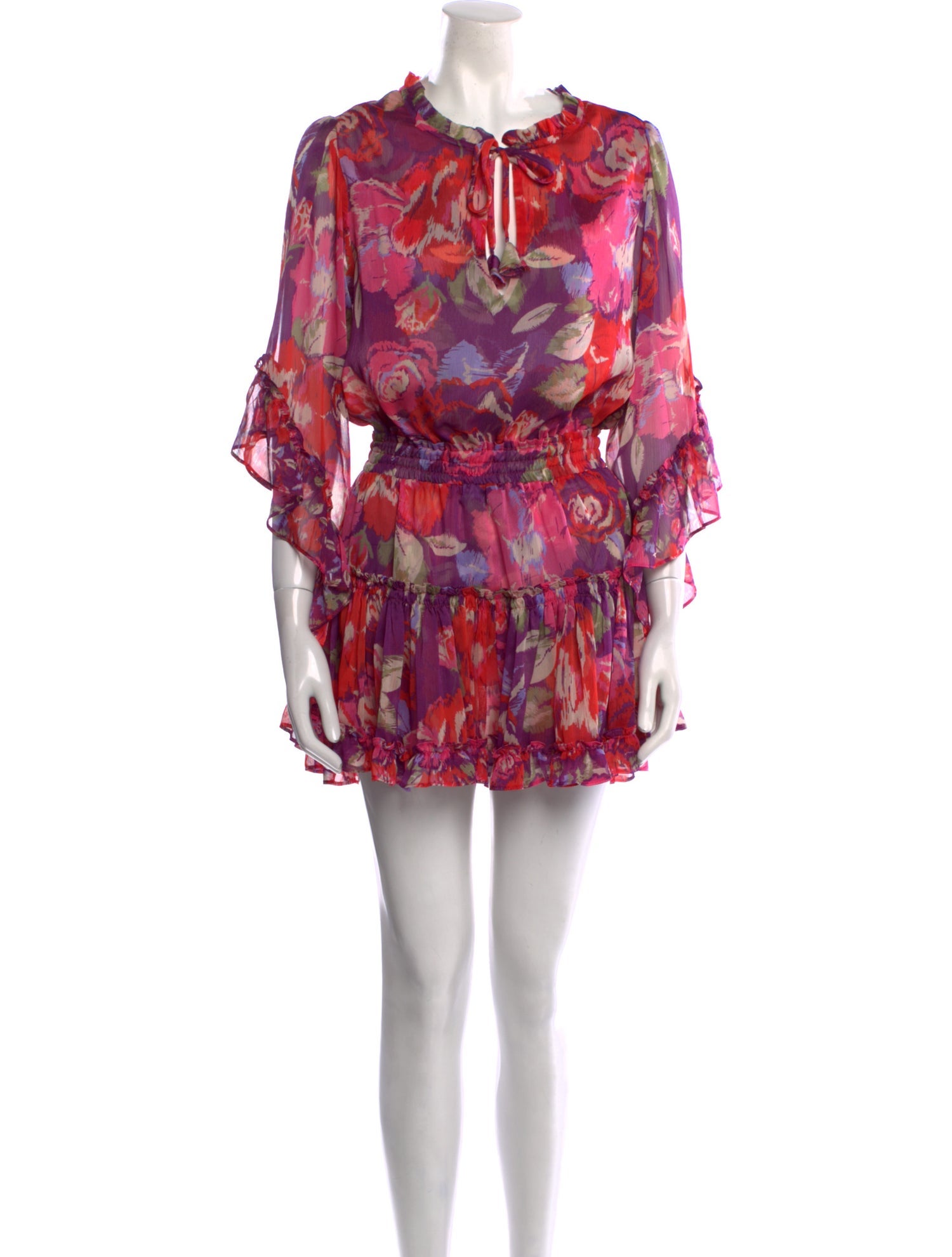 MISA Los Angeles Floral Print Mini Dress