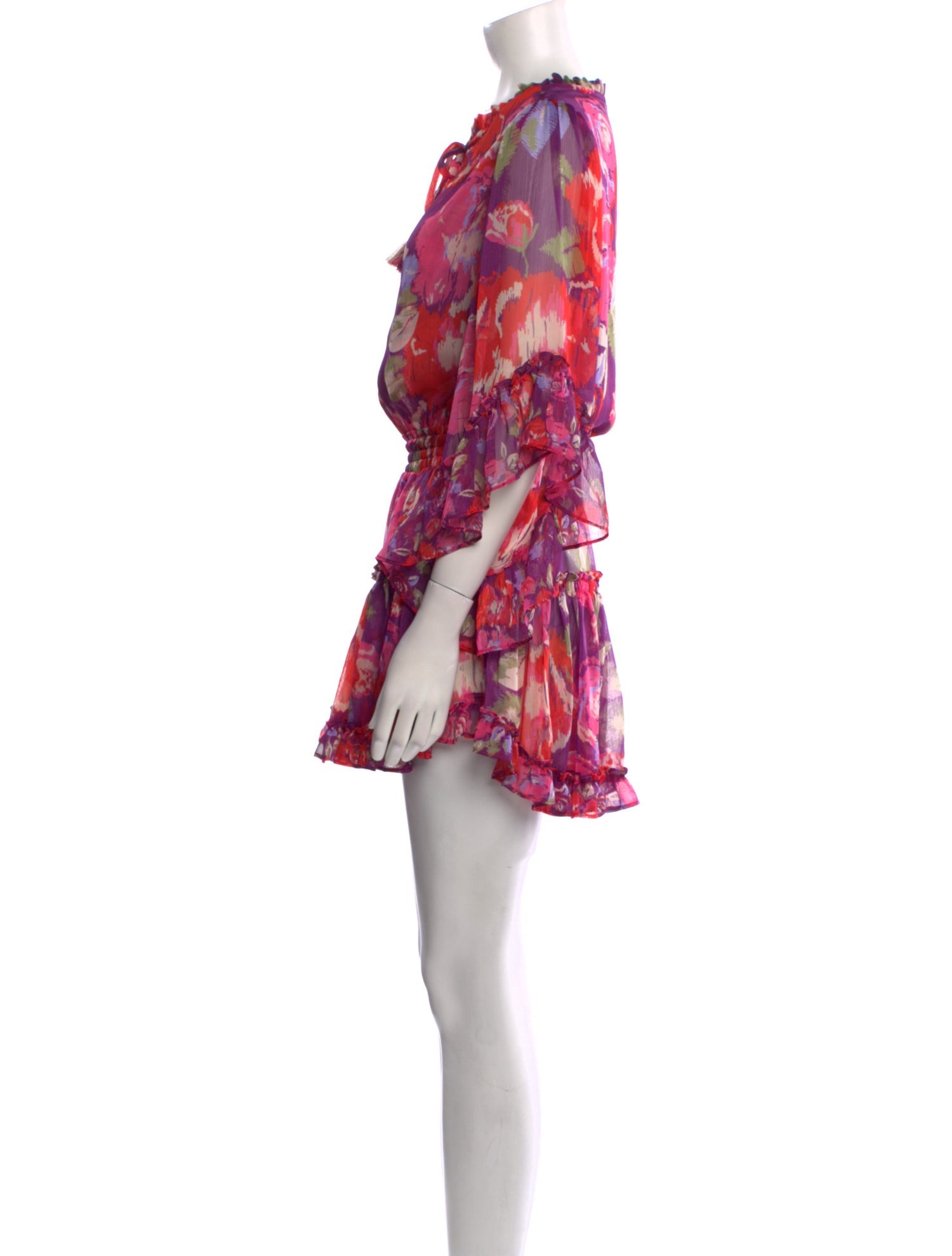 MISA Los Angeles Floral Print Mini Dress