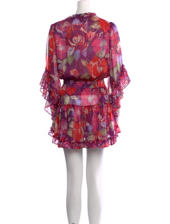 MISA Los Angeles Floral Print Mini Dress