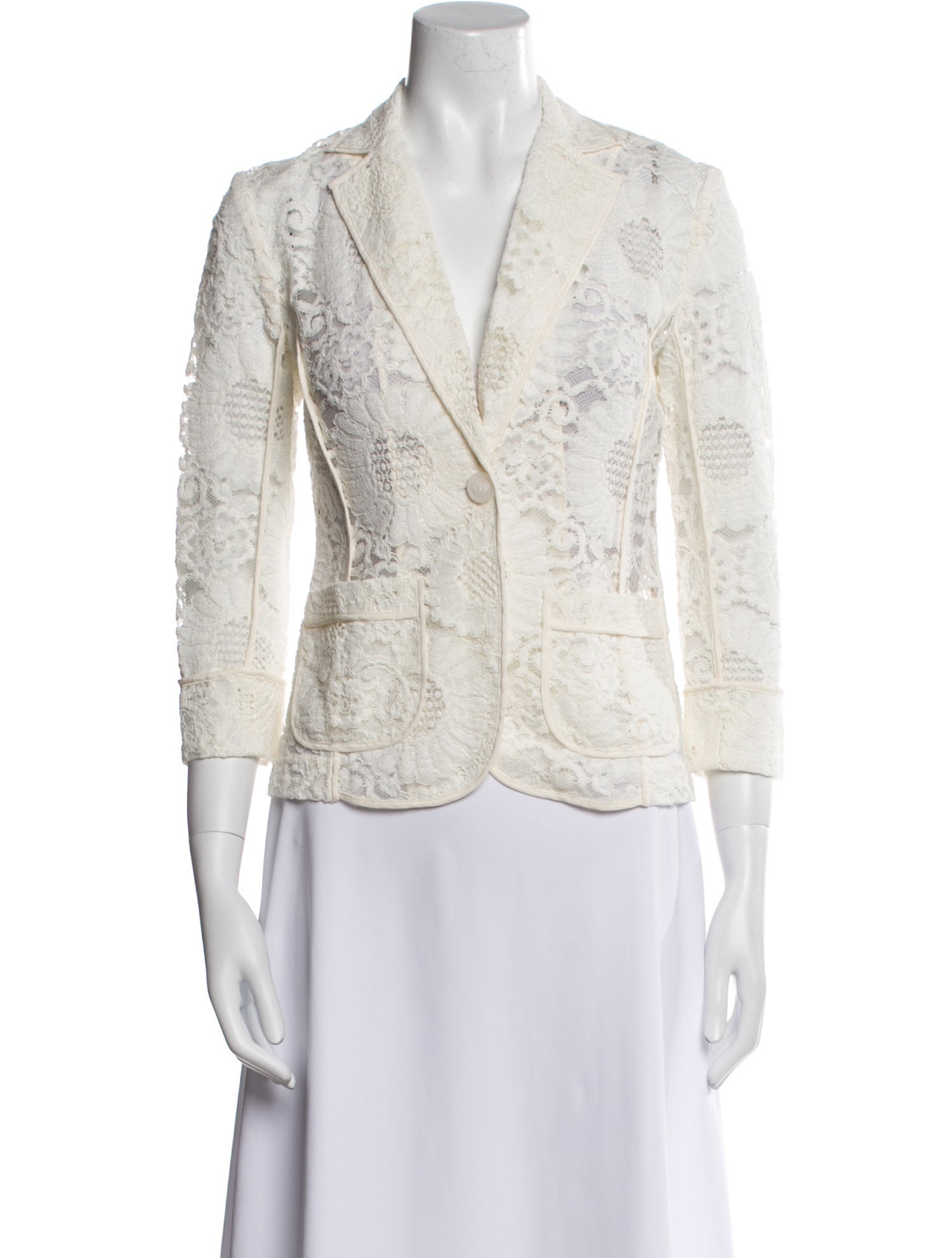 MISA Los Angeles Lace Pattern Evening Jacket