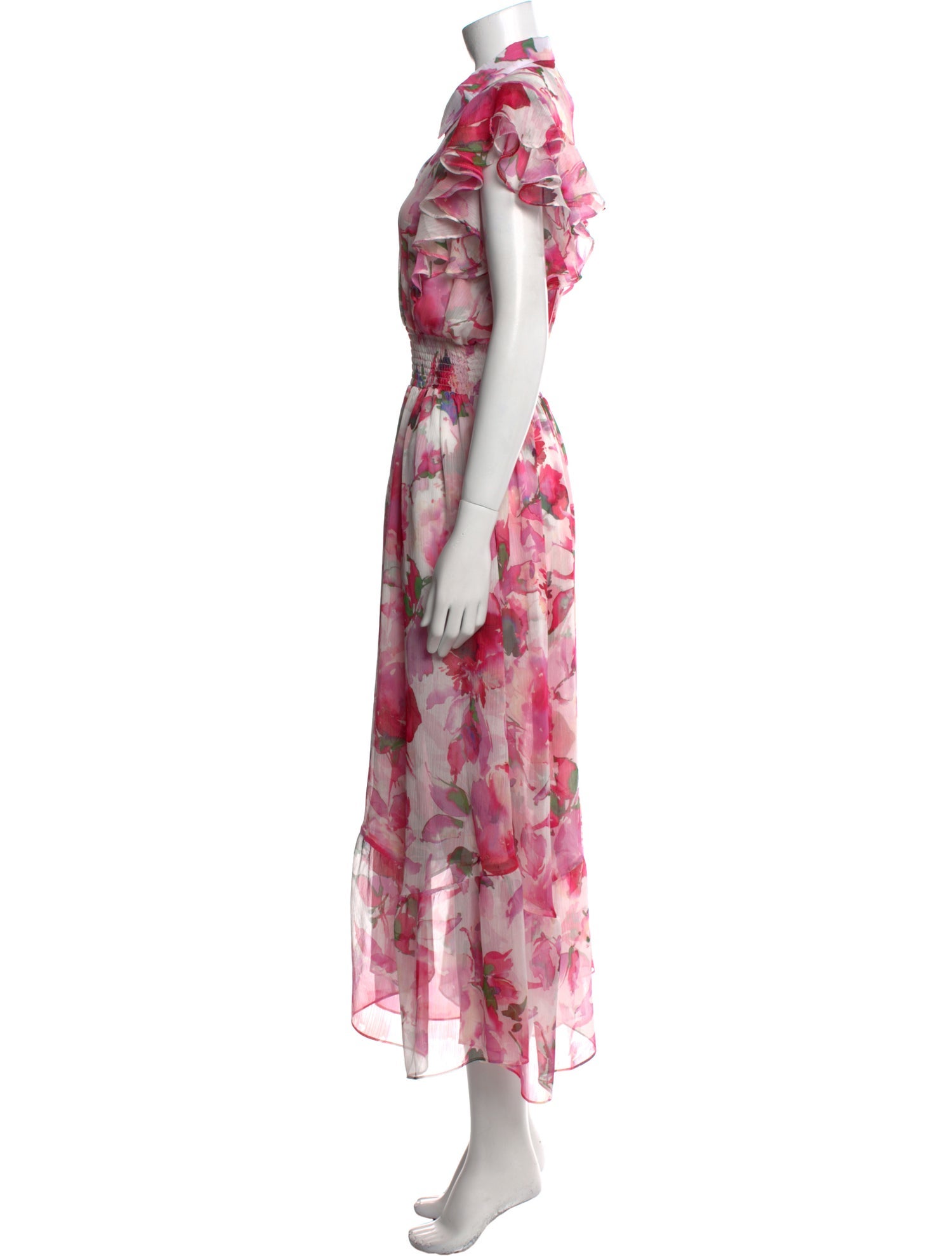 MISA Los Angeles Floral Print Long Dress