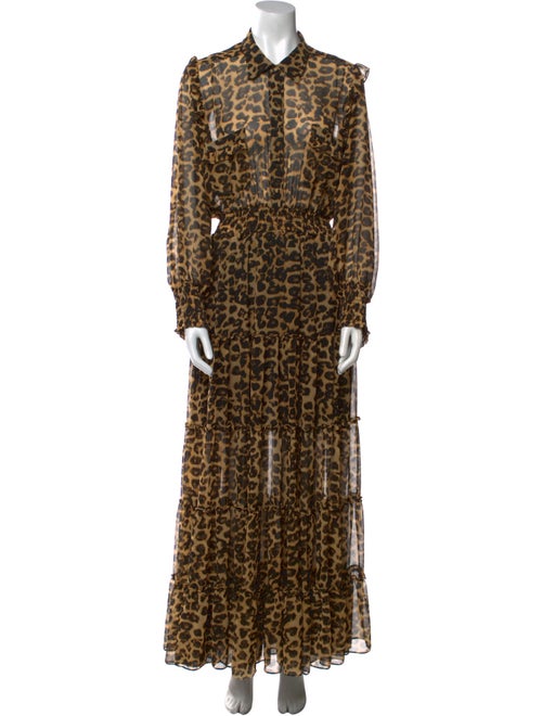 MISA Los Angeles Animal Print Long Dress