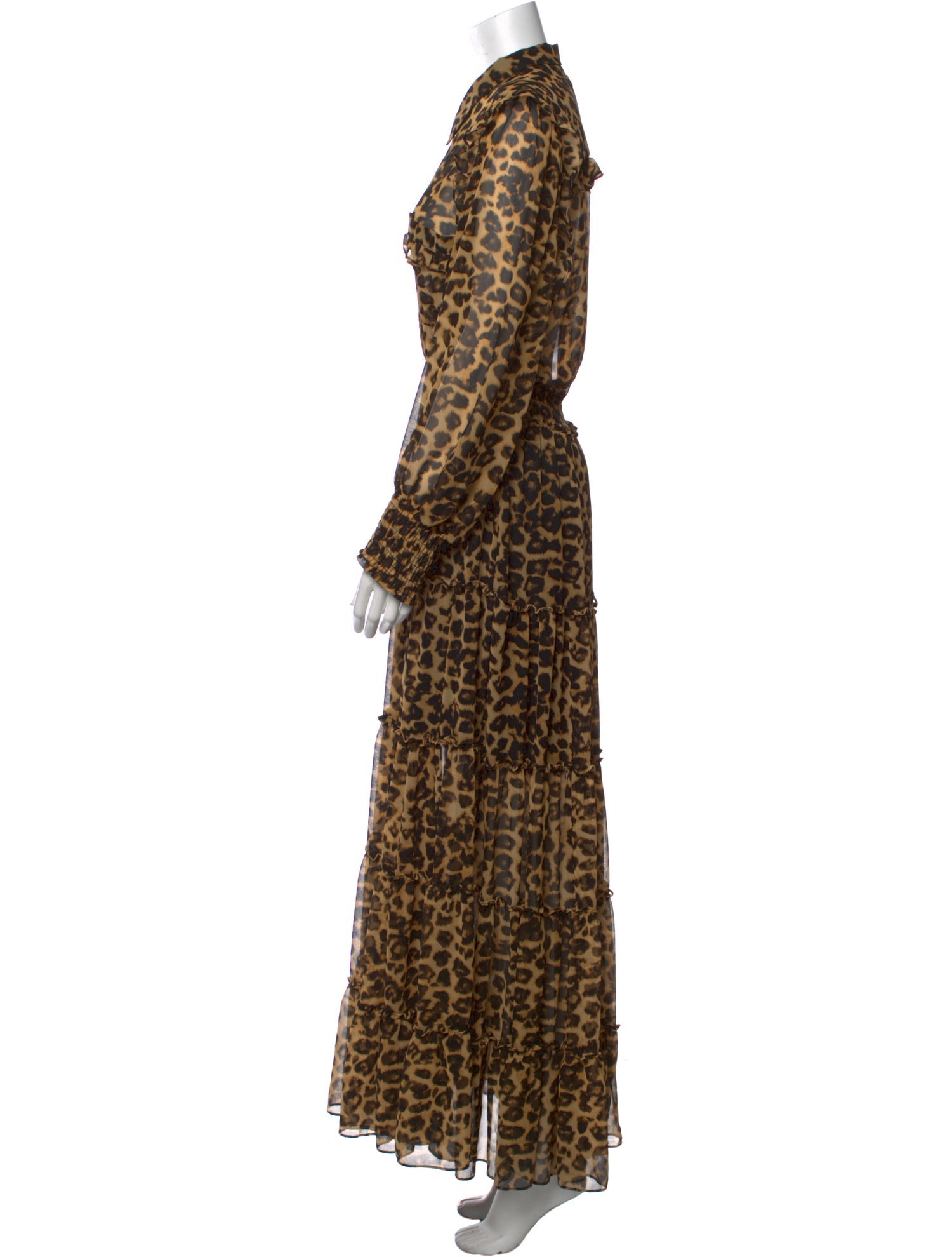 MISA Los Angeles Animal Print Long Dress