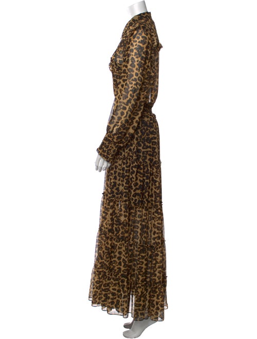 MISA Los Angeles Animal Print Long Dress