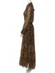 MISA Los Angeles Animal Print Long Dress