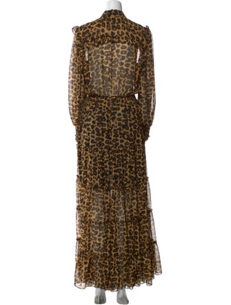 MISA Los Angeles Animal Print Long Dress