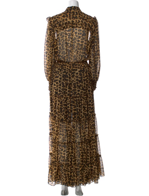 MISA Los Angeles Animal Print Long Dress