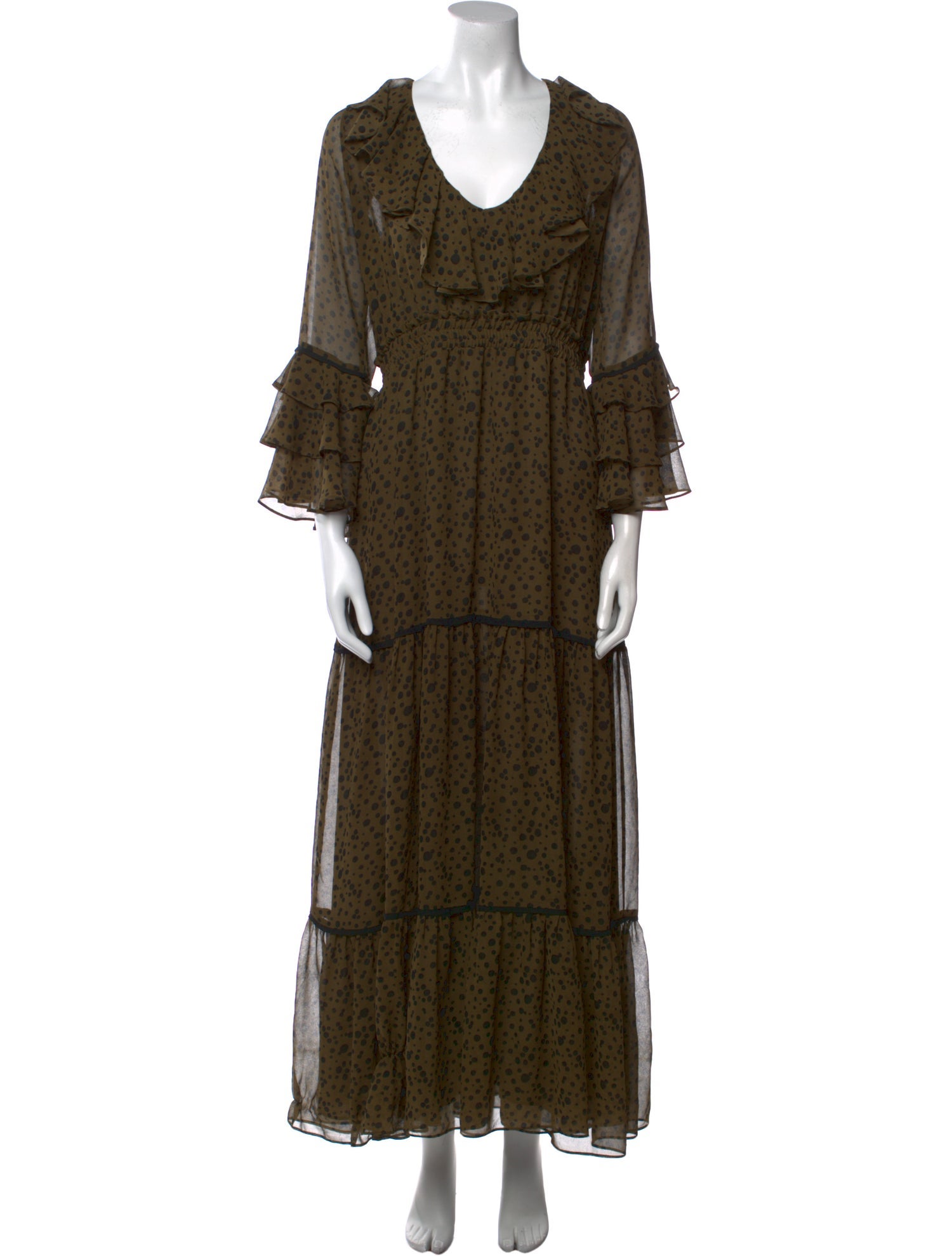 MISA Los Angeles Printed Long Dress