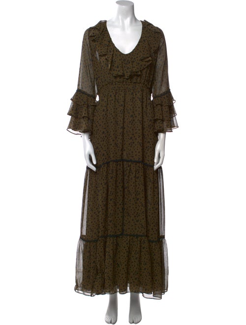 MISA Los Angeles Printed Long Dress