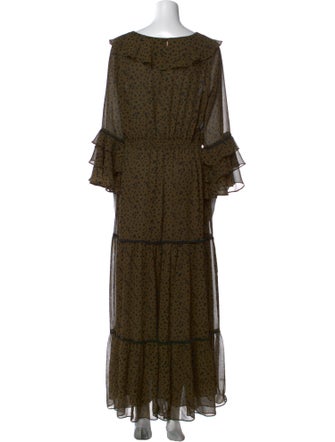 MISA Los Angeles Printed Long Dress