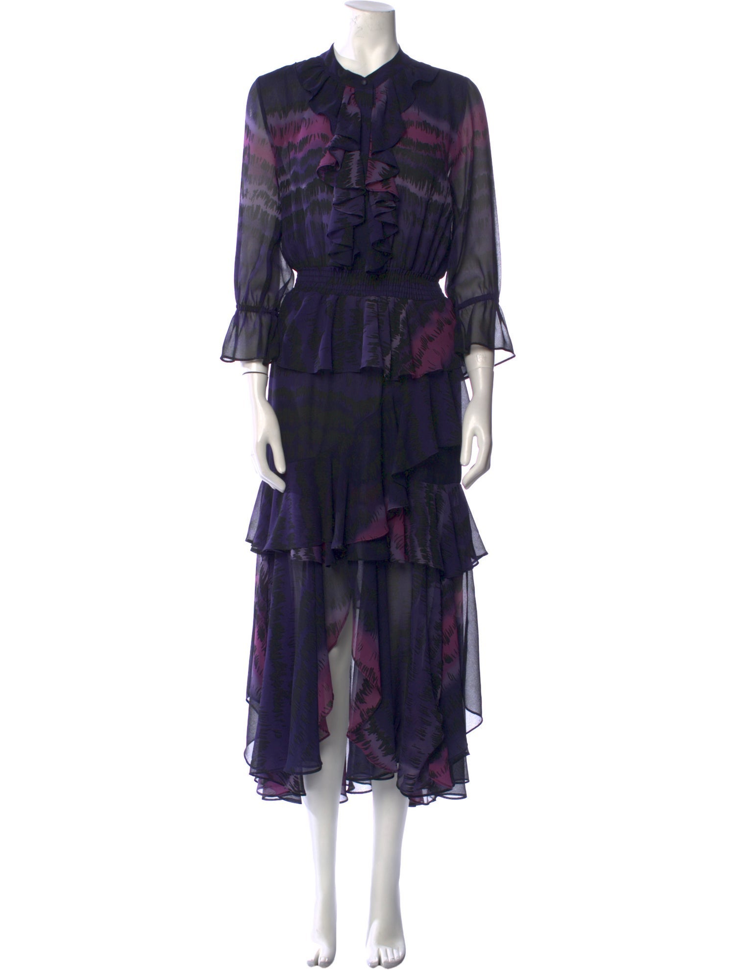 MISA Los Angeles Printed Long Dress