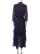 MISA Los Angeles Printed Long Dress