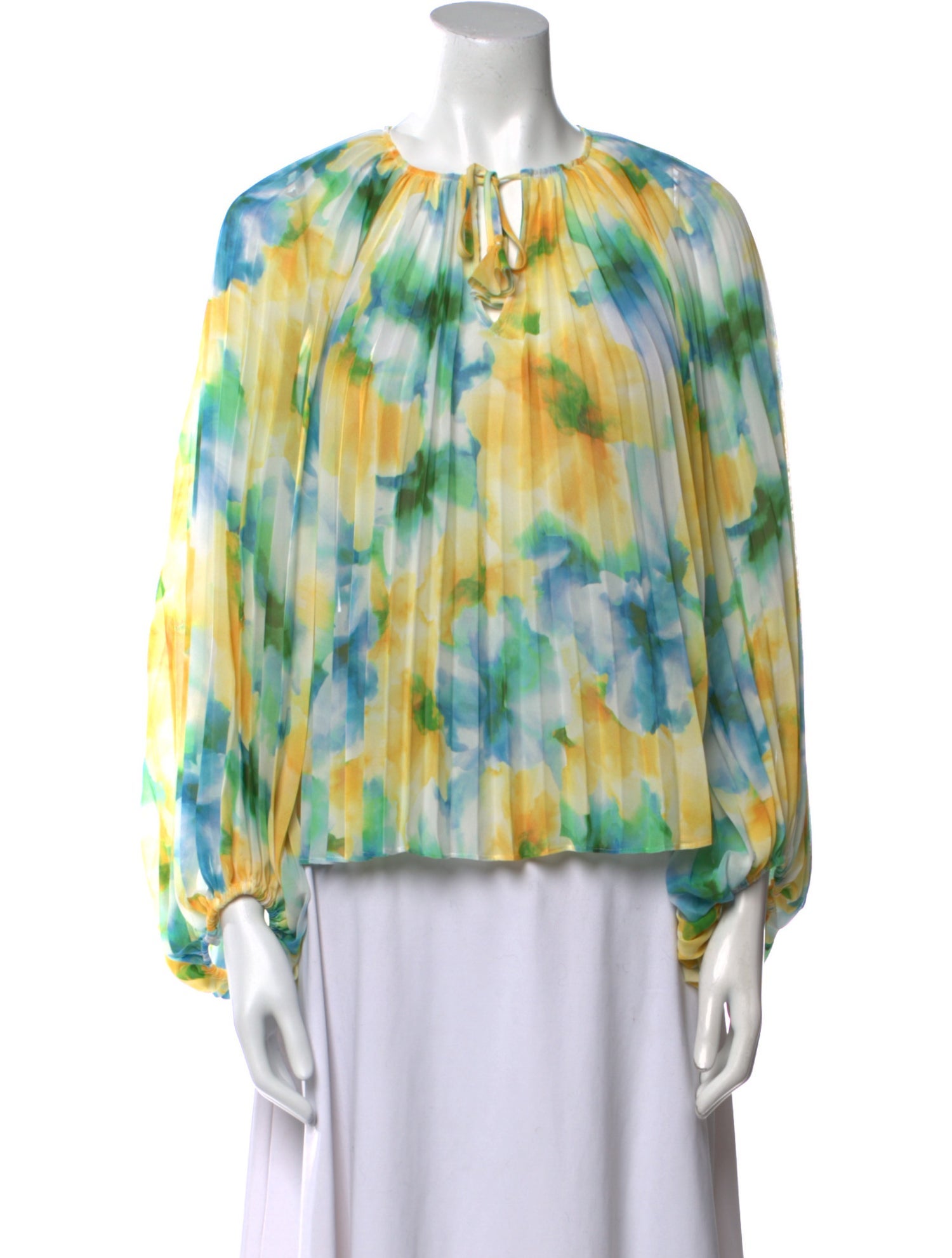 MISA Los Angeles Printed Bateau Neckline Blouse w/ Tags