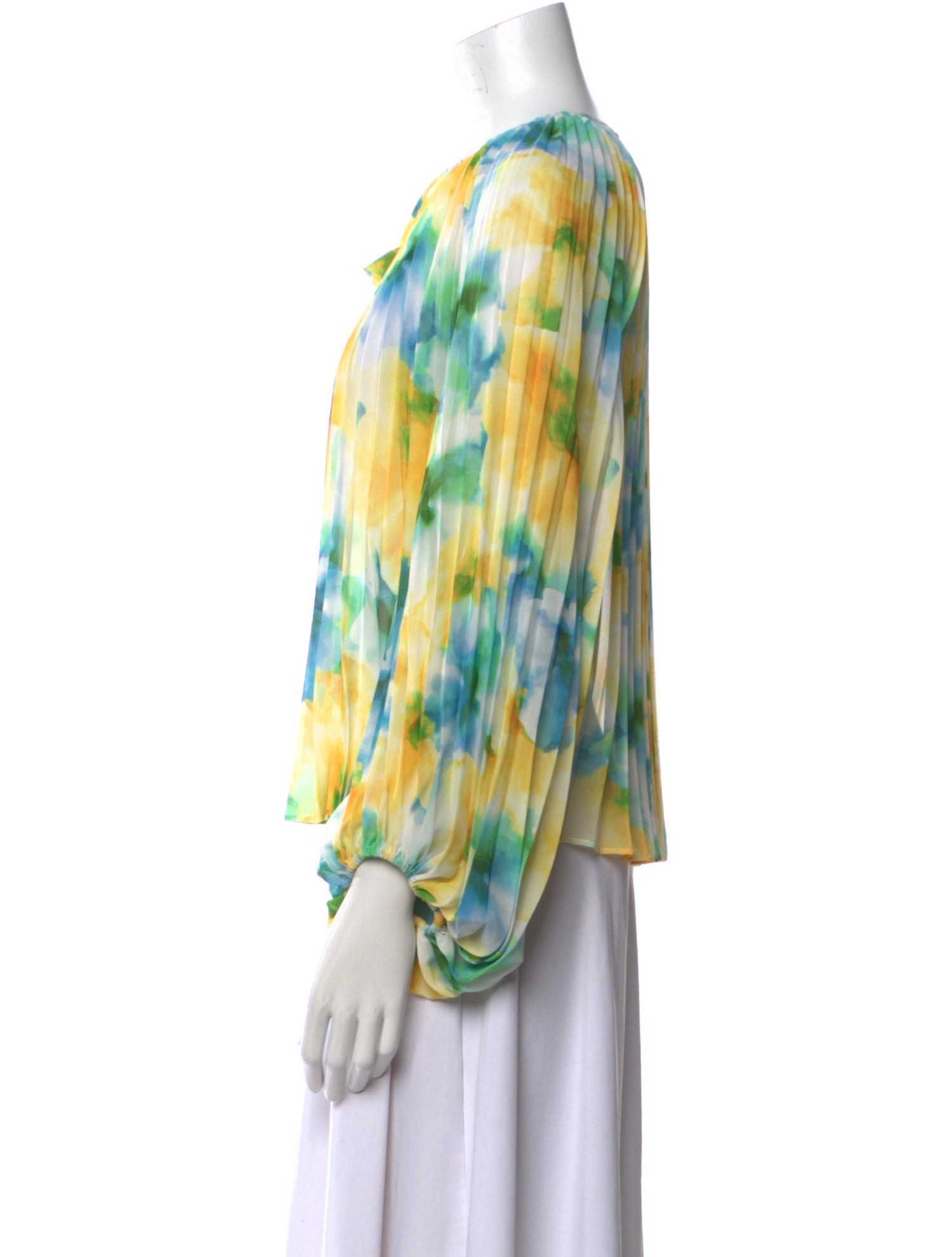 MISA Los Angeles Printed Bateau Neckline Blouse w/ Tags