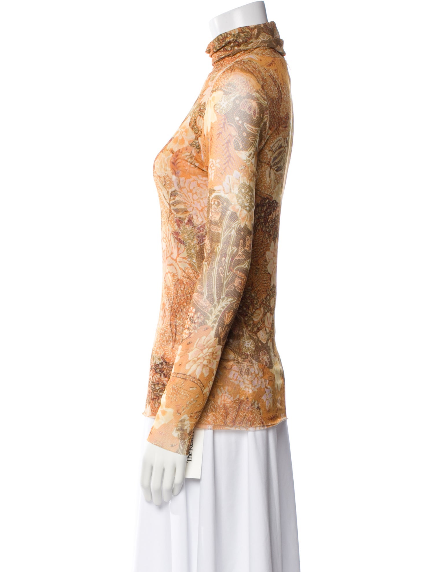 MISA Los Angeles Printed Turtleneck Blouse