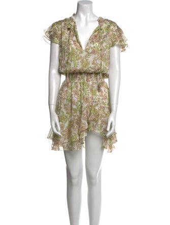 MISA Los Angeles Floral Print Mini Dress