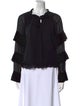 MISA Los Angeles Tie Neck Long Sleeve Blouse
