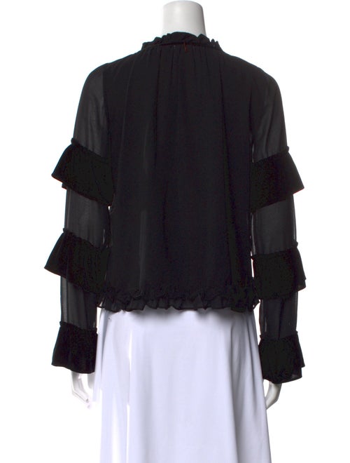 MISA Los Angeles Tie Neck Long Sleeve Blouse