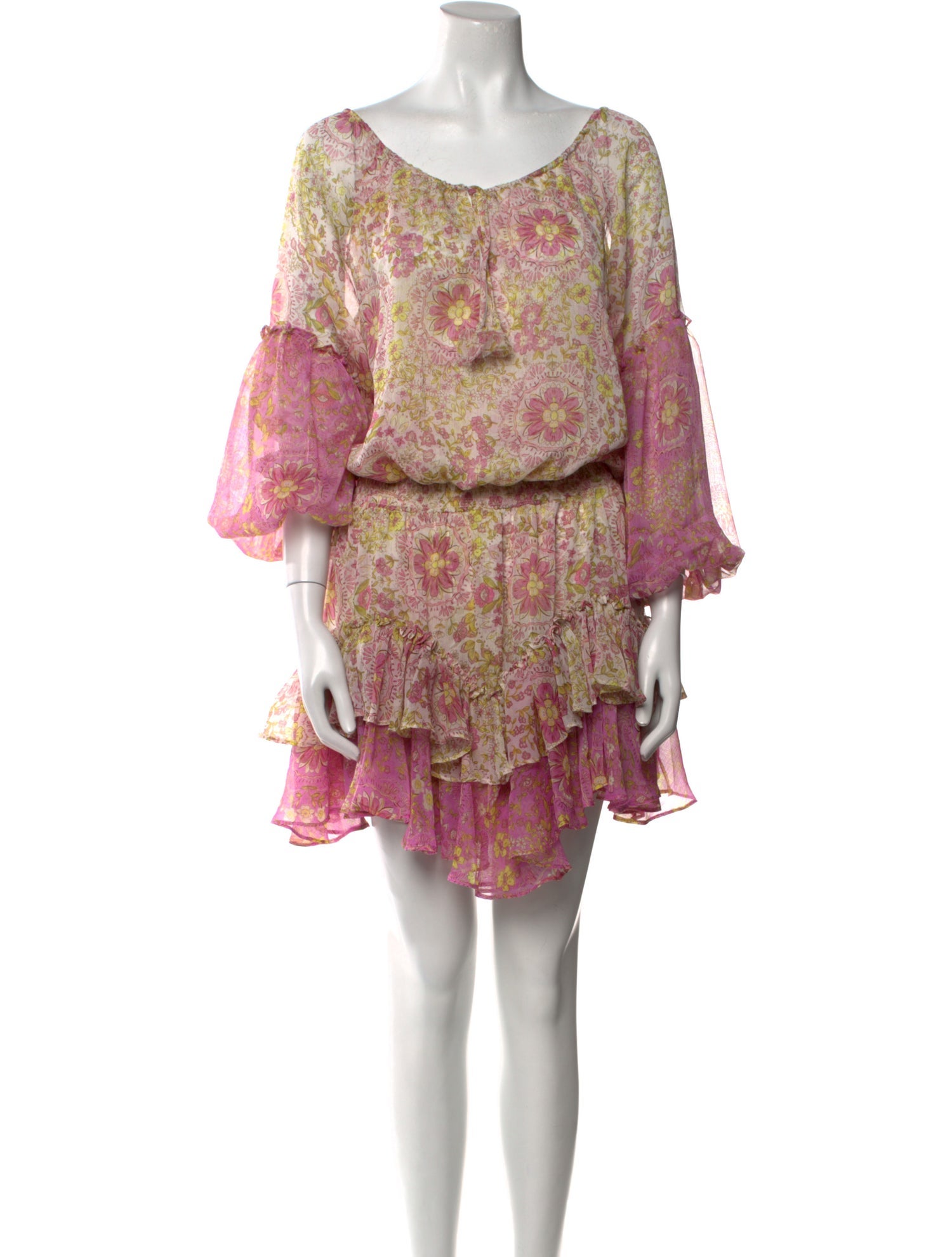 MISA Los Angeles Floral Print Mini Dress