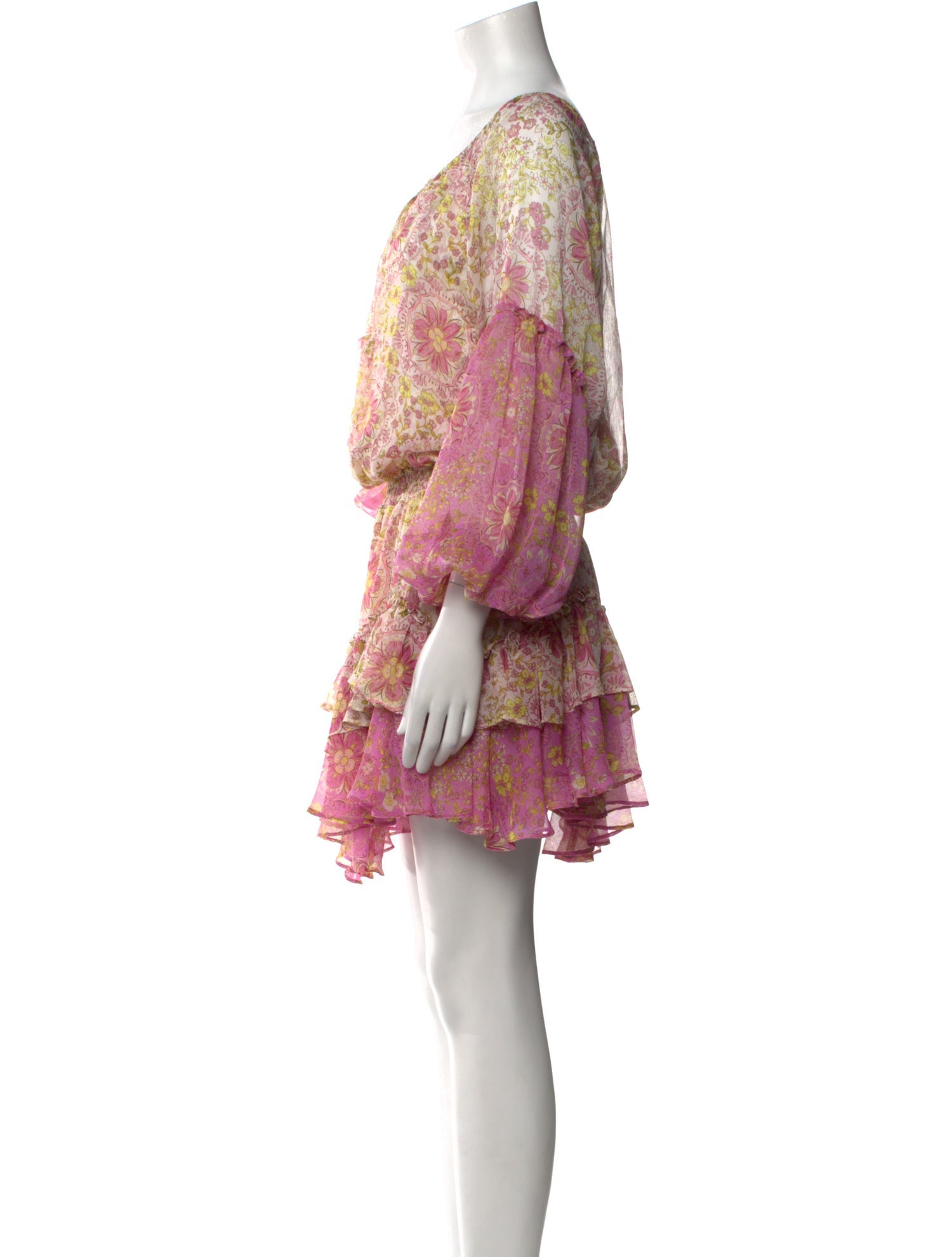 MISA Los Angeles Floral Print Mini Dress