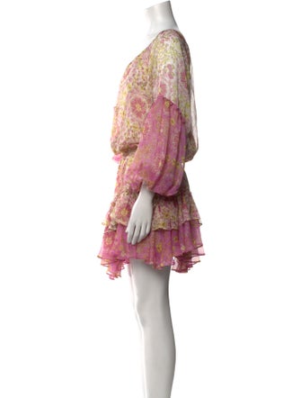 MISA Los Angeles Floral Print Mini Dress