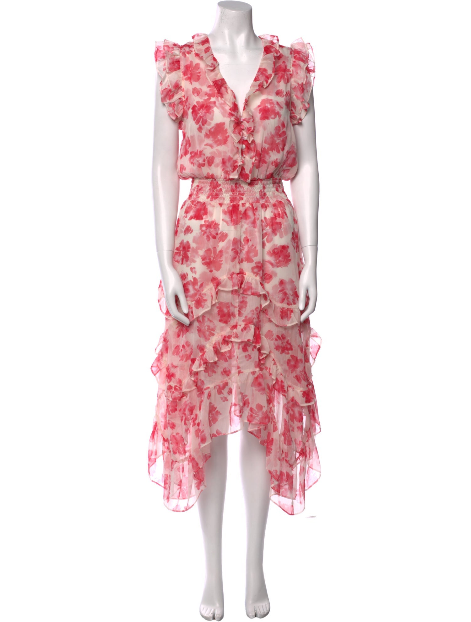 MISA Los Angeles Floral Print Long Dress