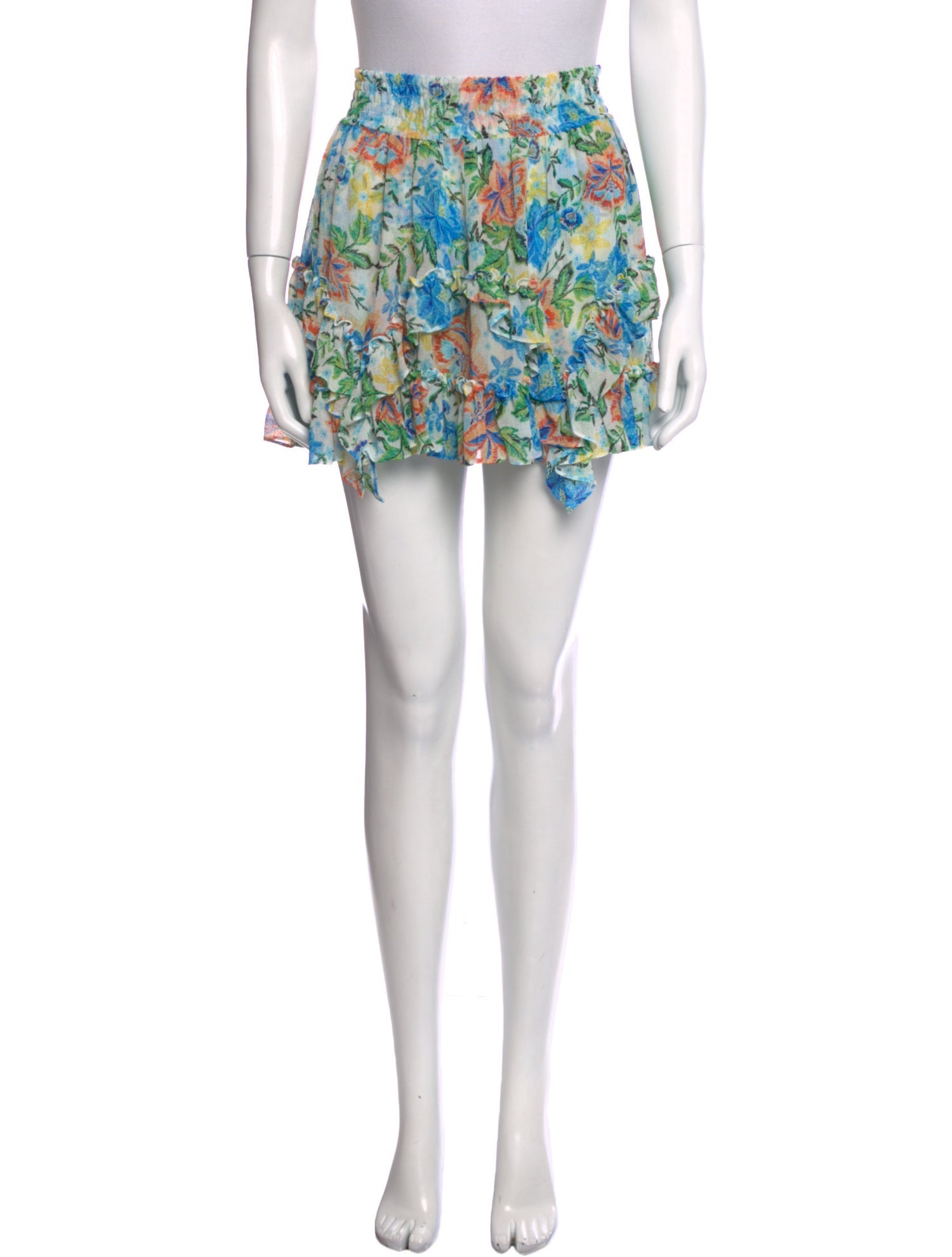 MISA Los Angeles Floral Print Mini Skirt