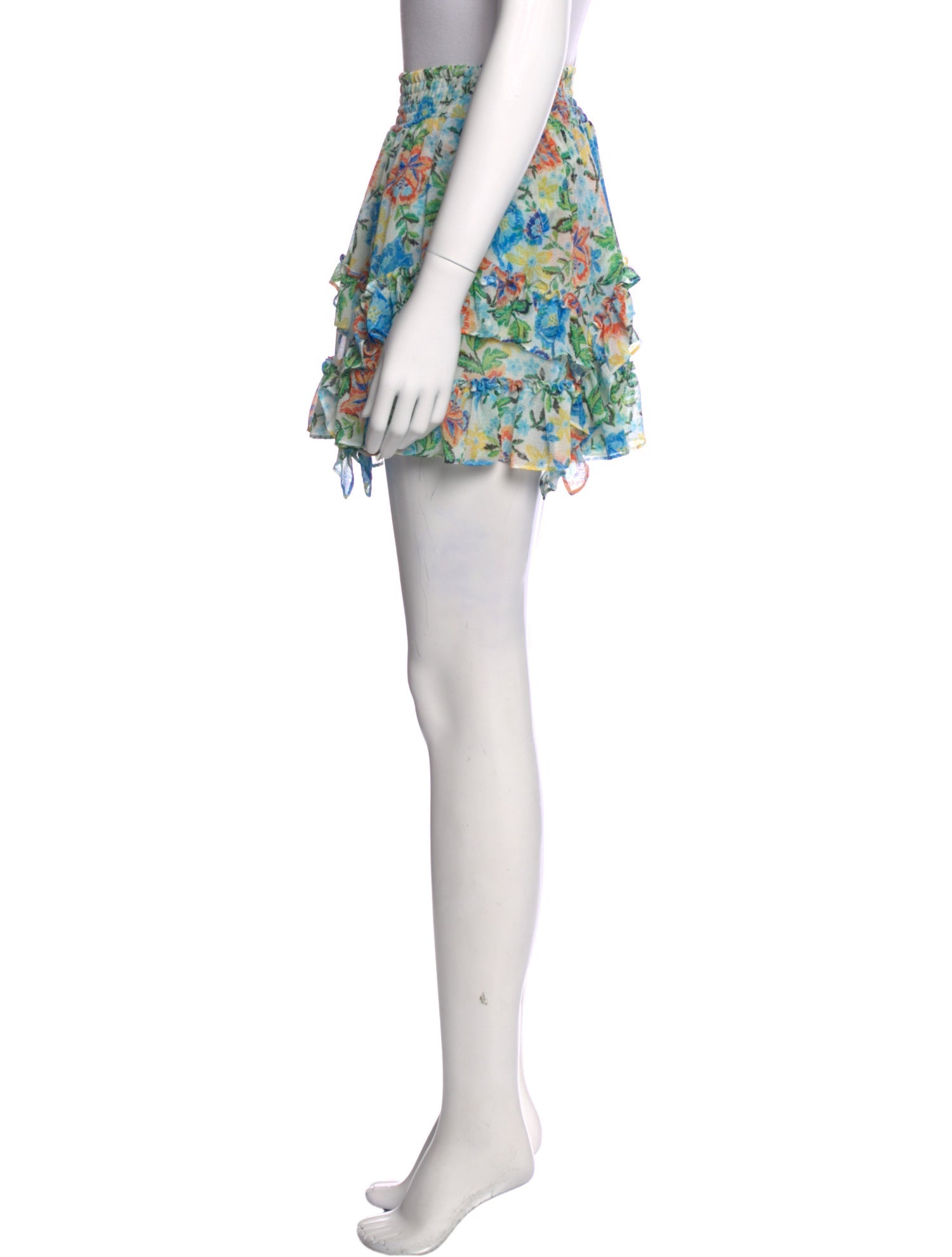 MISA Los Angeles Floral Print Mini Skirt