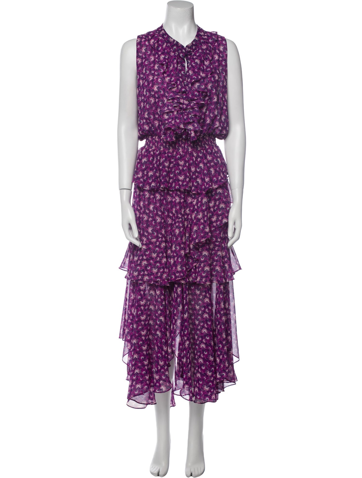 MISA Los Angeles Floral Print Long Dress