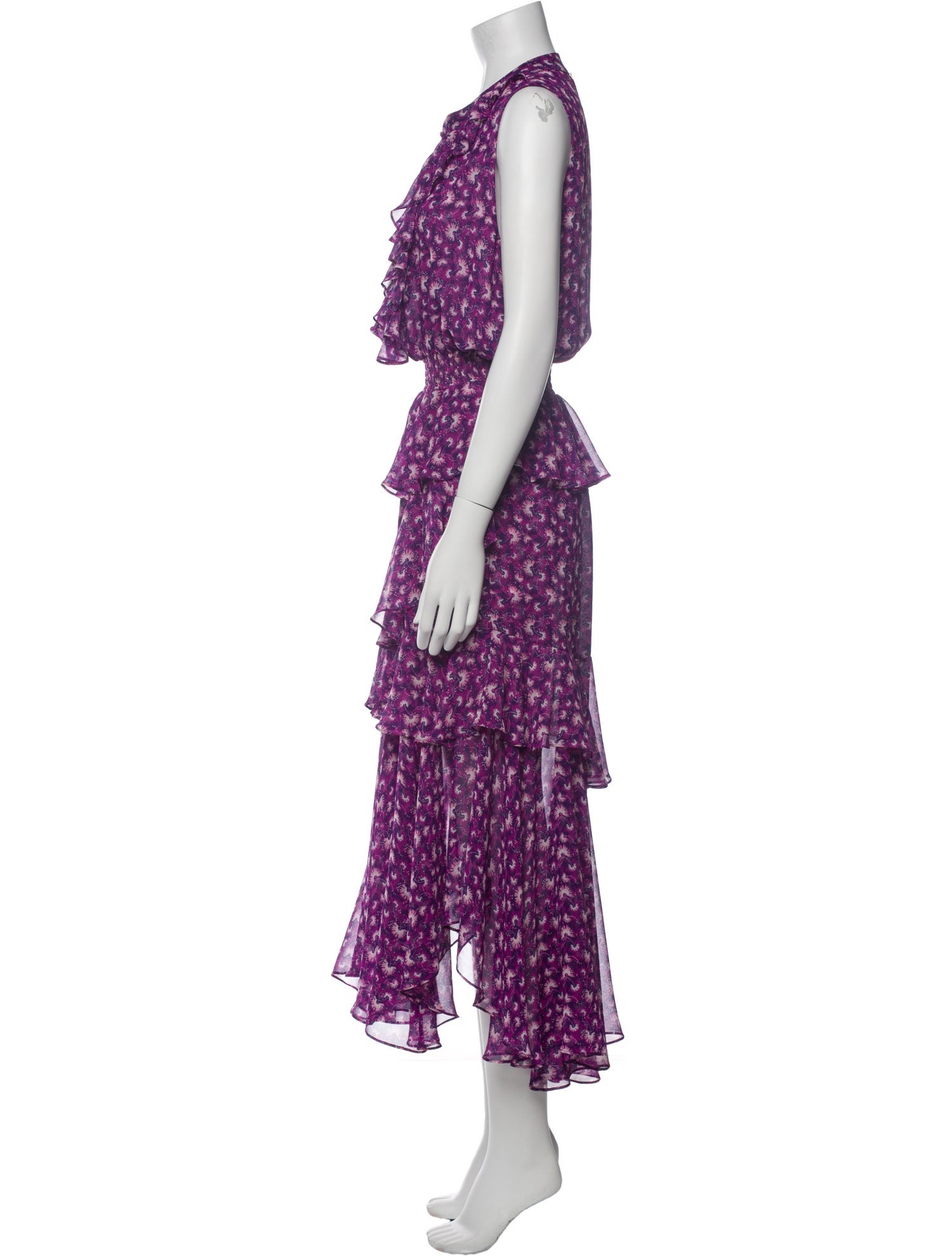 MISA Los Angeles Floral Print Long Dress