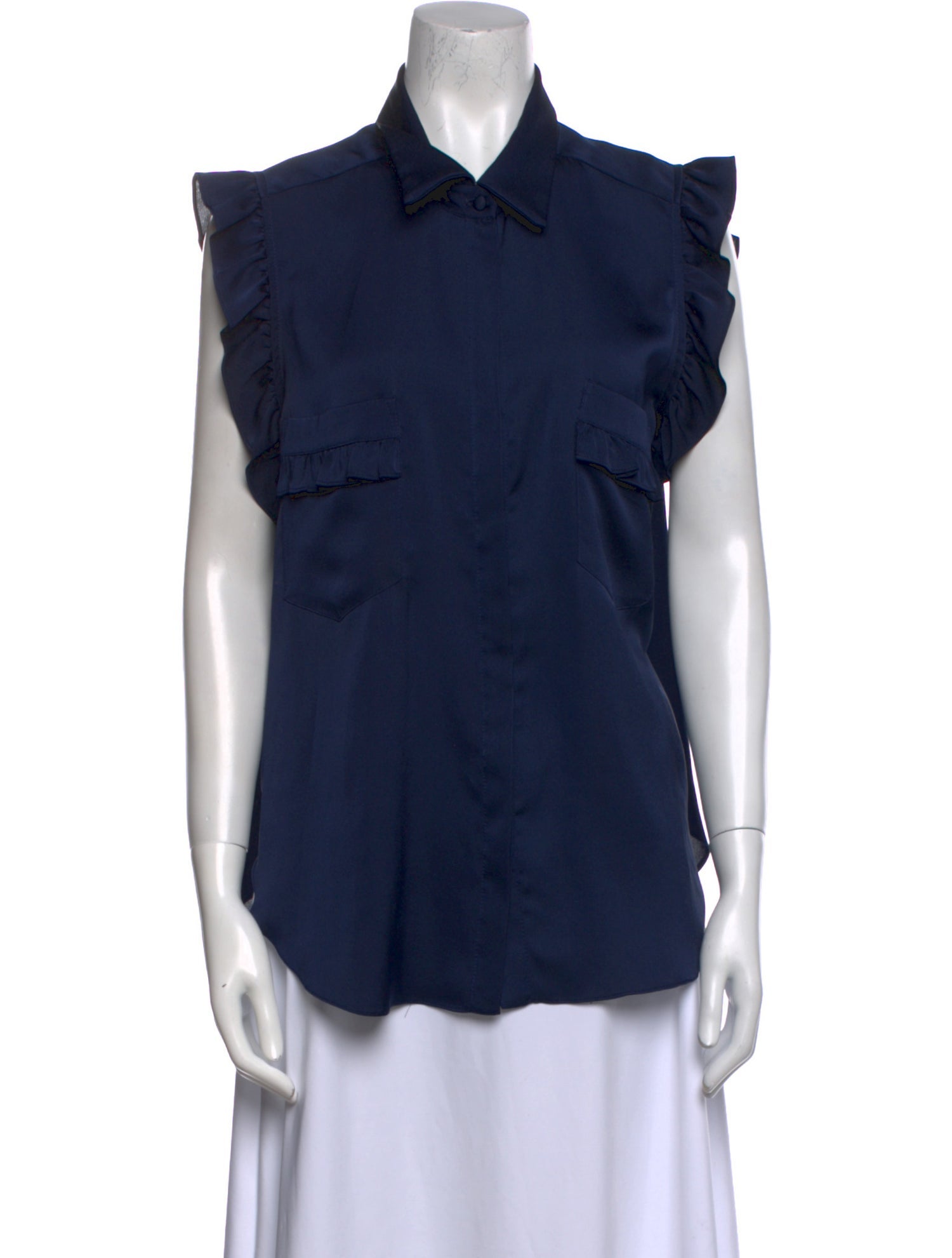 MISA Los Angeles Sleeveless Button-Up Top