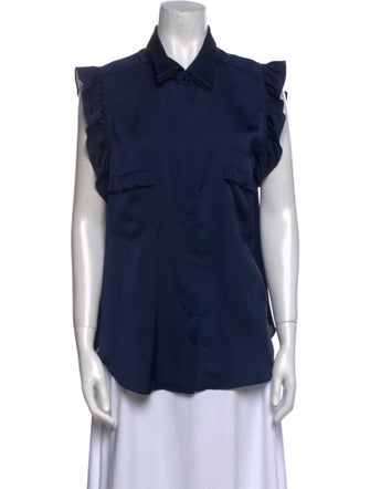 MISA Los Angeles Sleeveless Button-Up Top