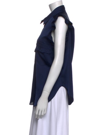 MISA Los Angeles Sleeveless Button-Up Top