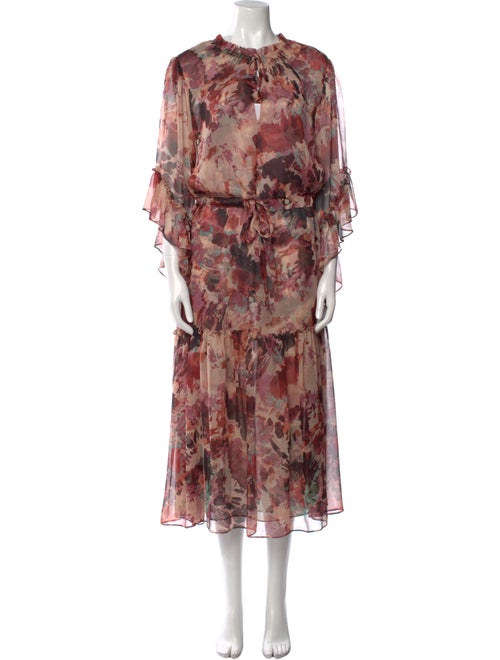 MISA Los Angeles Floral Print Long Dress