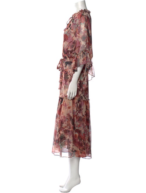 MISA Los Angeles Floral Print Long Dress
