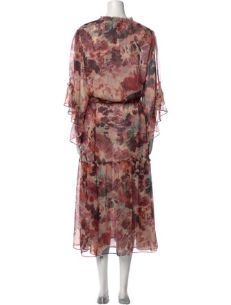 MISA Los Angeles Floral Print Long Dress