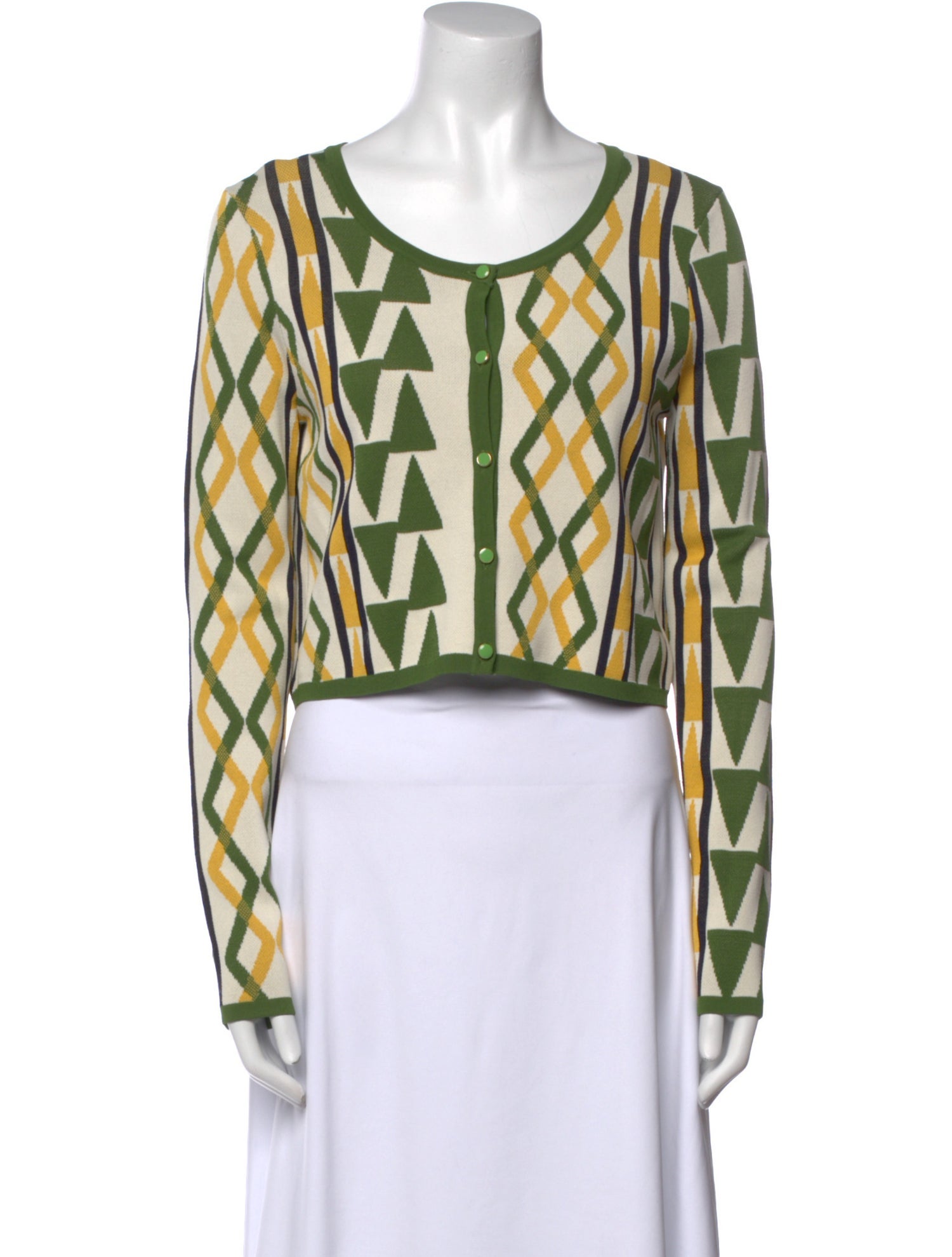 MISA Los Angeles Printed Scoop Neck Sweater