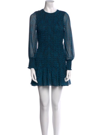 MISA Los Angeles Crew Neck Mini Dress