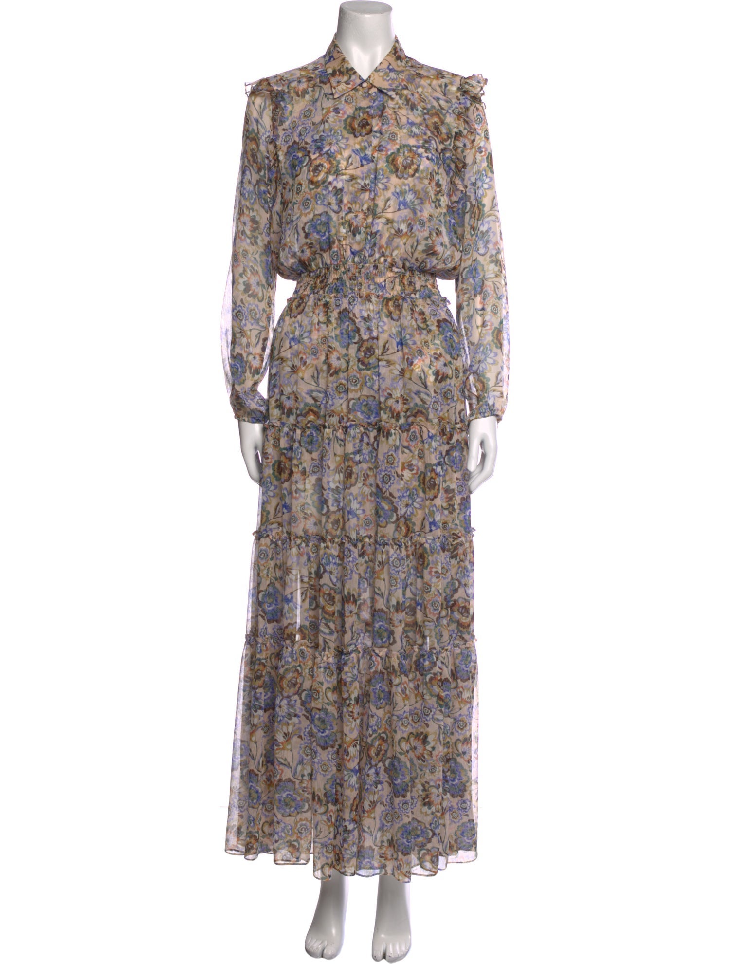 MISA Los Angeles Floral Print Long Dress