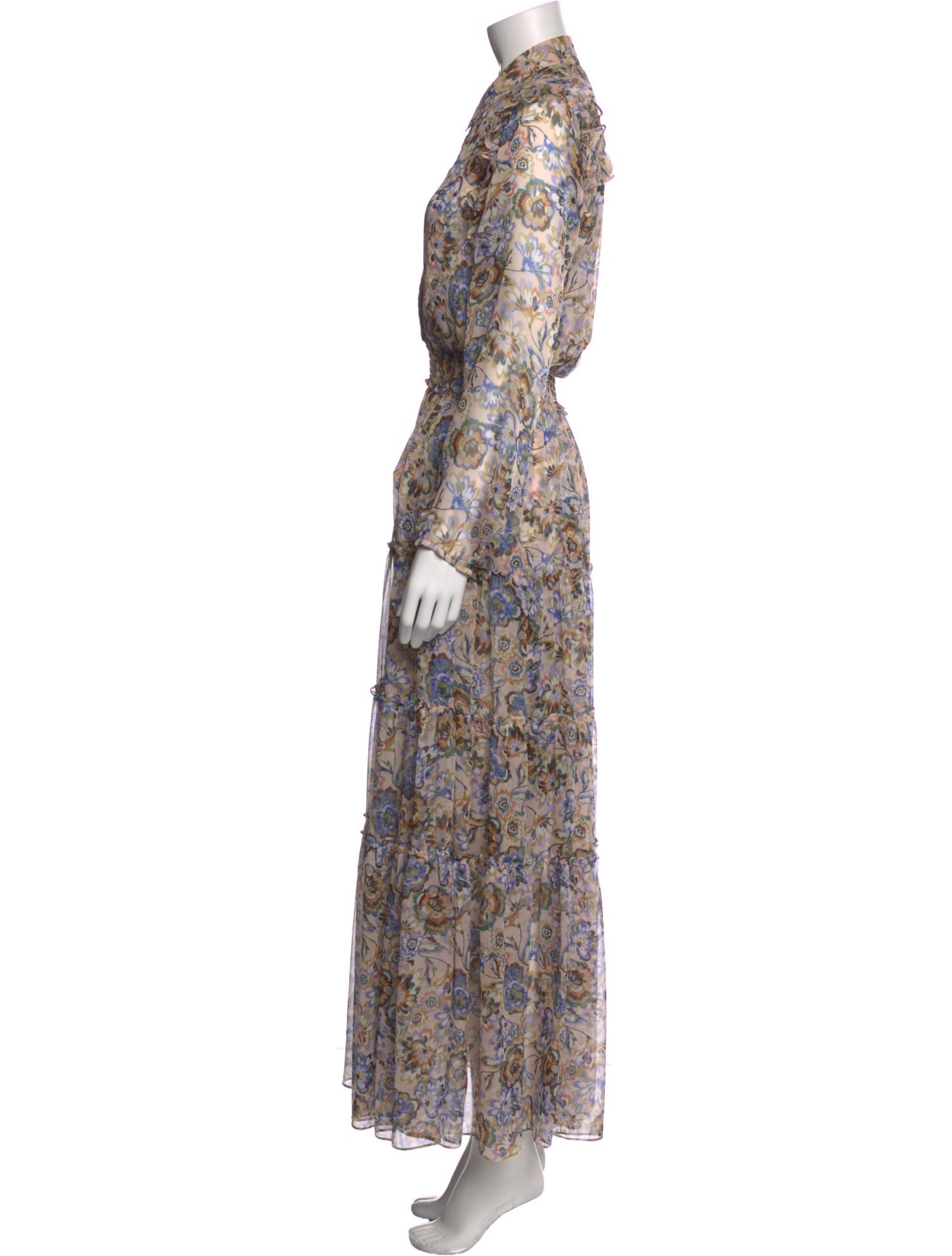 MISA Los Angeles Floral Print Long Dress