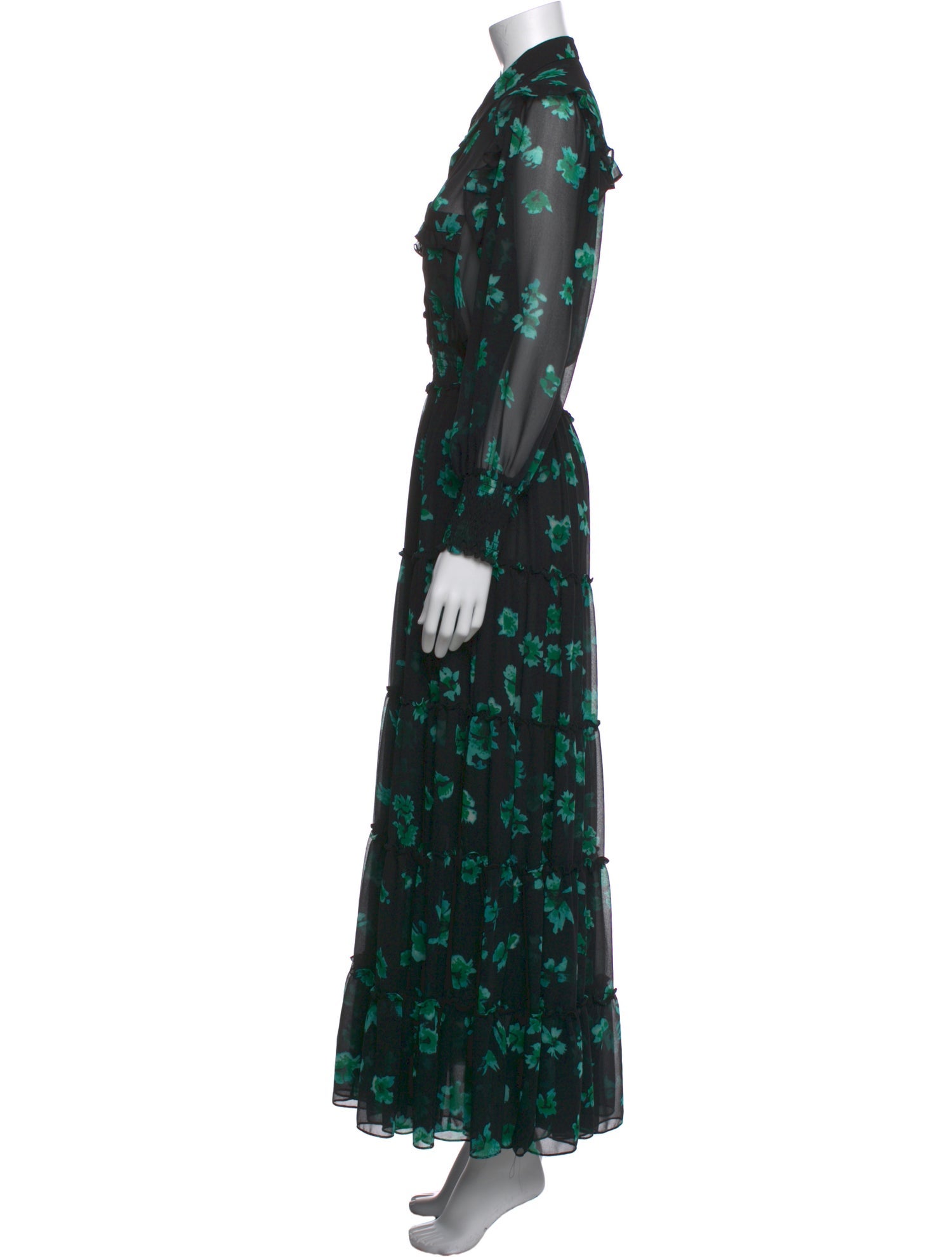 MISA Los Angeles Floral Print Long Dress