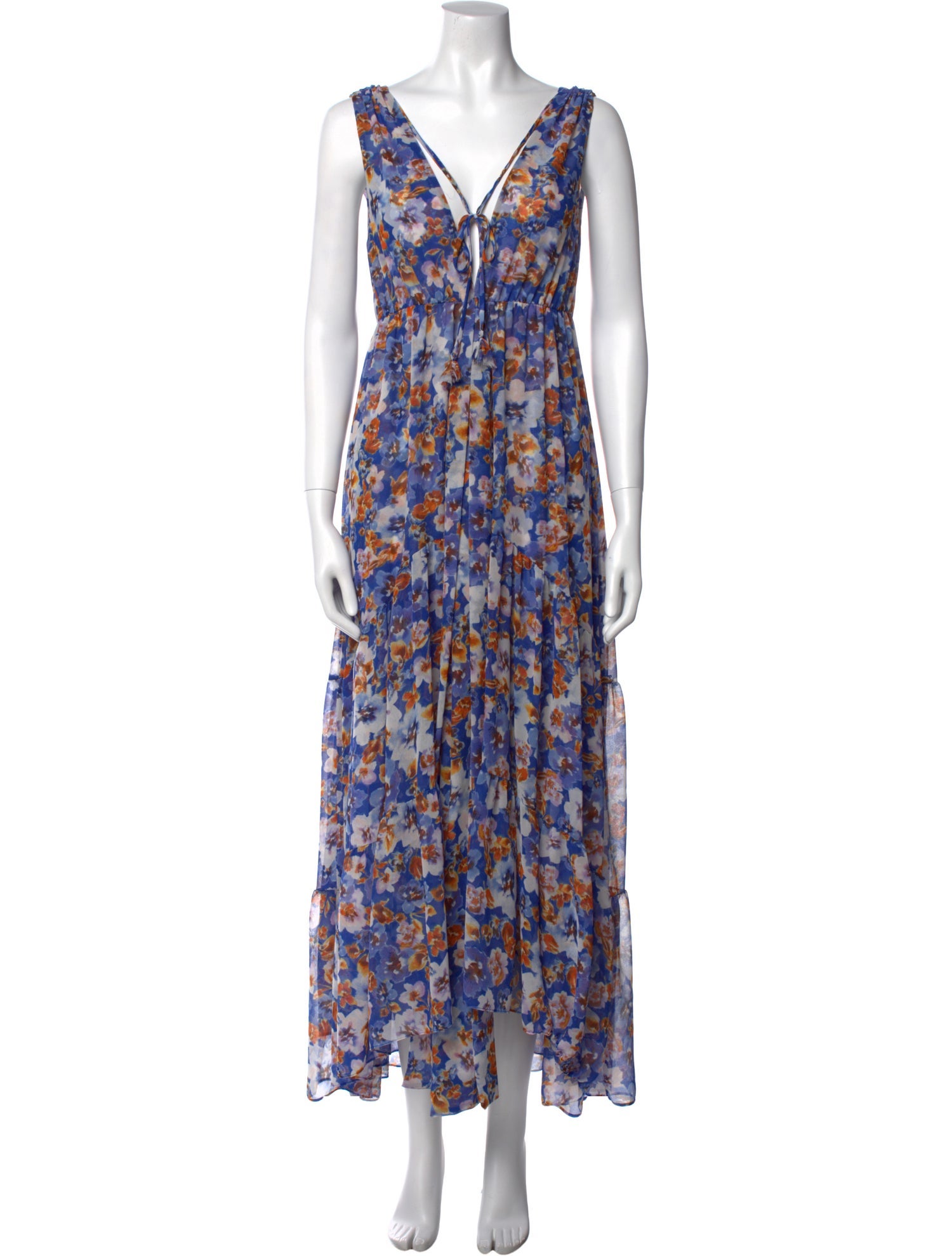 MISA Los Angeles Floral Print Long Dress